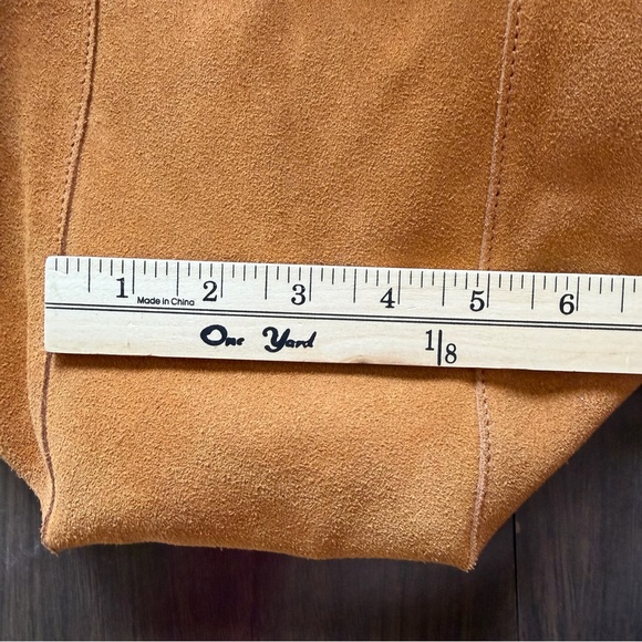 Mark & Graham Boho Suede Camel Brown Large Slouchy Hobo Tote Bag - Picture 13 of 15